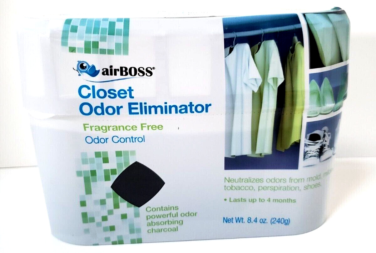 Airboss Charcoal Closet Odor Eliminator Fragrance Free Lasts 4 Months 8.4 oz BIESA