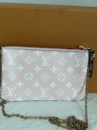 Louis Vuitton Pochette Double Zip Monogram Giant Red Pink - Picture 21 of 24