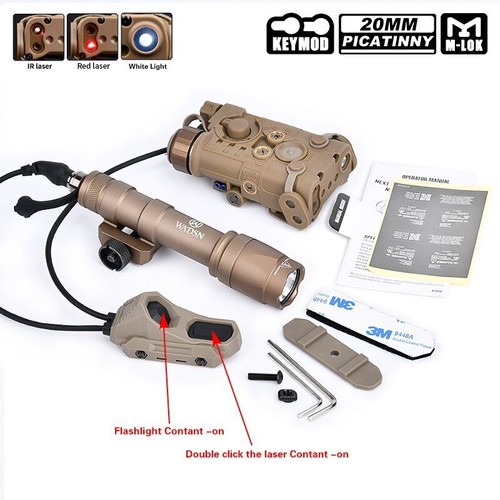 WADSN Tactical NGAL Laser Red Green IR laser Hunting M300A Flashlight Sight Set - Picture 8 of 30