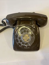 Vtg Automatic Electric Rotary Dial Telephone Desk Phone Black Northlake READ