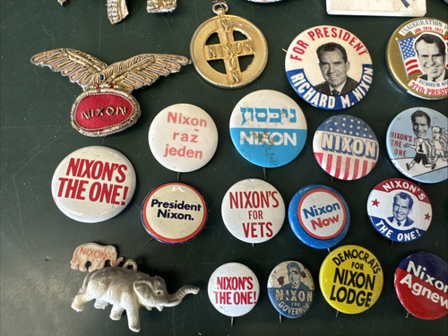 Large Lot RICHARD NIXON Ribbon PRESIDENT campaign pin pinback button political - Picture 8 of 24