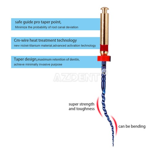 Limas rotativas activadas por calor para uso del motor Endo dental 25 mm preparación conducto radicular - Imagen 6 de 15