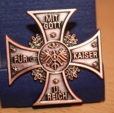 Pin Militaria  Mit Gott f&uuml;r Kaiser und Reich  Metall  367