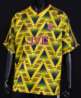 GUNNERS Bruised Banana True 1991-93 adidas Arsenal Away Shirt SIZE XL mens  UK