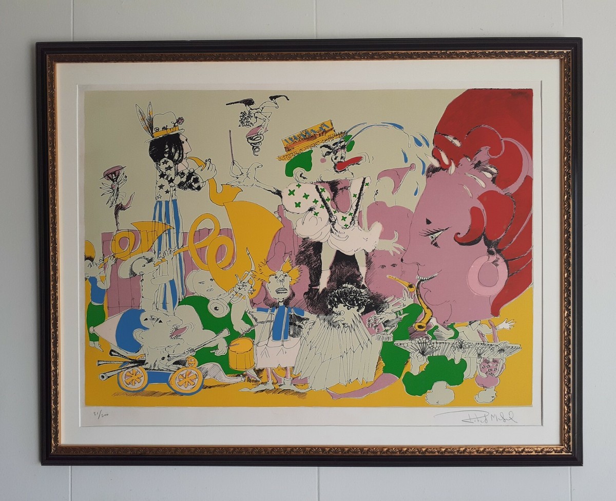 【サイン入り】THE ART OF ROBERT MANN CD Robert Munford Signed Serigraph Silkscreen Print Band Conductor