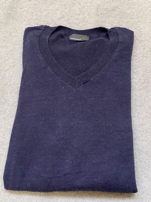 American Apparel - V-Ausschnittpullover - Größe L -  Blau - angenehm weich