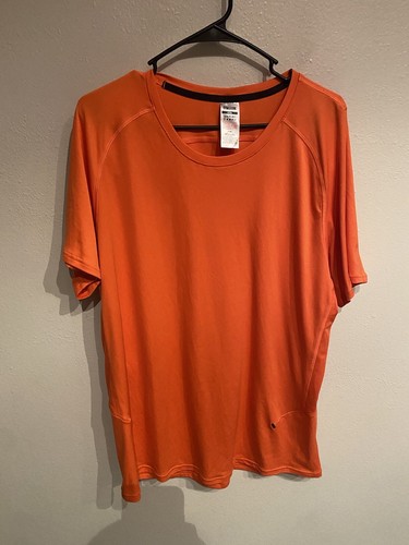 Gymshark Herren 3XL Kurzarm Hemd Orange Performance Leicht