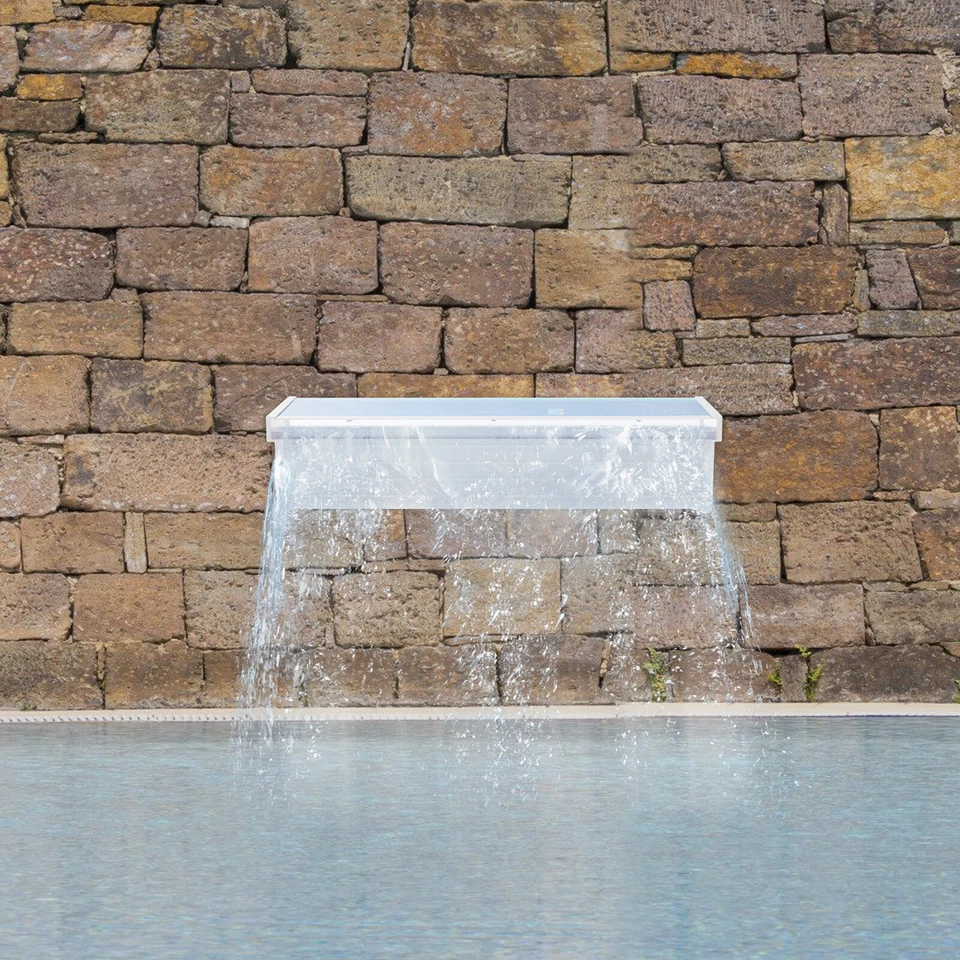 池塘瀑布溢出道丙烯酸照明游泳池瀑布溢出道喷泉 + 遥控器 — 第 3/4 张图片