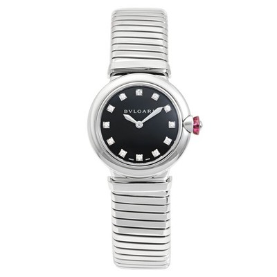 BVLGARI Le chair Tubogas 102951 LU28BSS/12.T black Dial