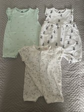 Age 0-3 Months Baby Girls Cute Summer Rompers