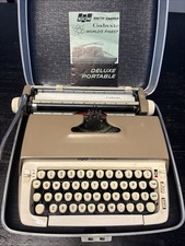 Smith-Corona SCM Galaxie Typewriter W/Case & Manual - NOT TESTED thumbnail