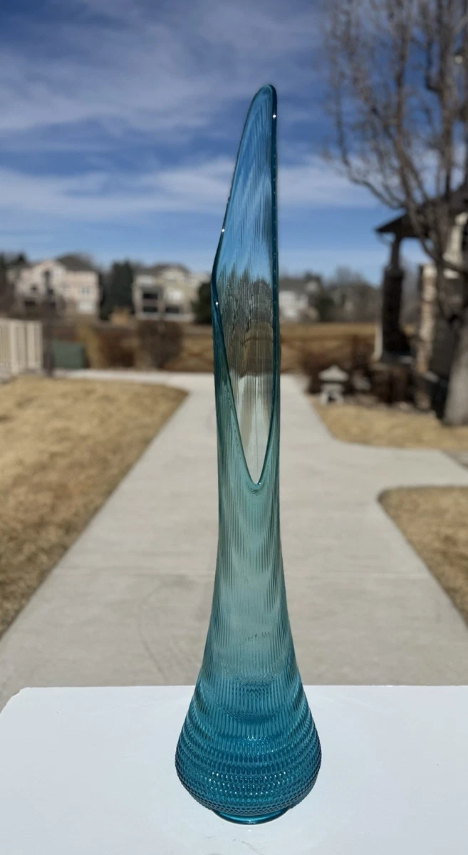 Vintage Glass Floor Vase In Blenko Art Glass | eBay