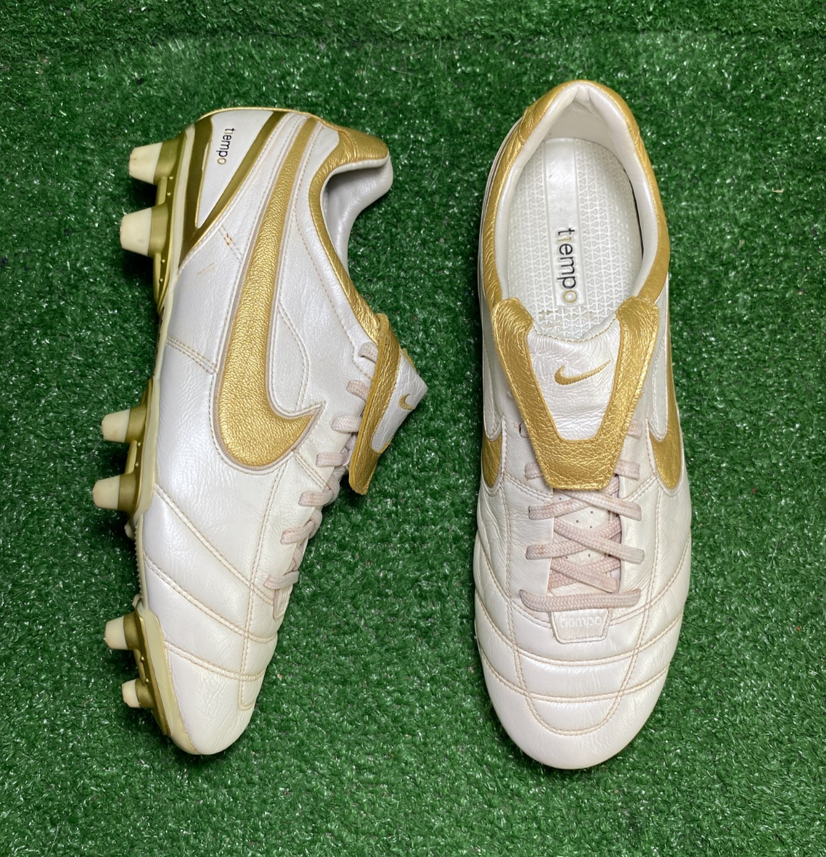ELITE VNDS 2007 Nike Tiempo FG Legend II White Gold R10 Ronaldinho