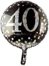 Anagram 40th Happy Birthday Foil Balloon 18"