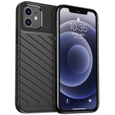 Schutz Hülle gepanzert für Apple iPhone 12 Silikon Slim Case TPU Cover matt