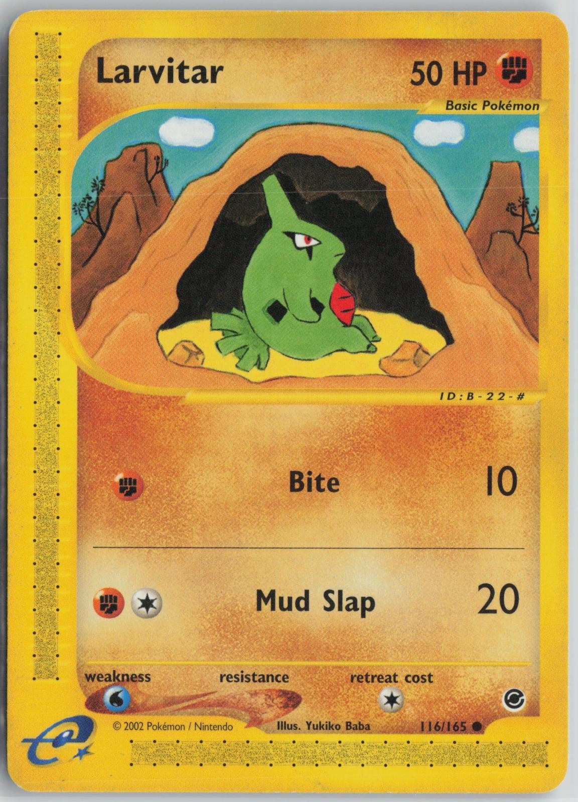 Larvitar 116/165 Common Expedition Base Set Pokemon Lightly Played