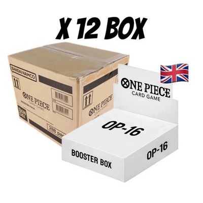 one piece booster box size ONE PIECE OP16 SEALED CASE 12 BOOSTER BOX ENGLISH - PREORDER ENG 12 JUNE  2026