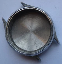 Chronograph big mens wristwatch nickel chromiun case 38,5 mm. in diameter