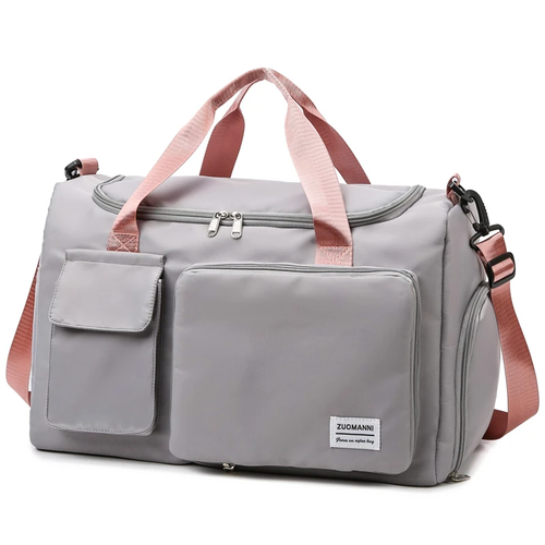 Large Capacity Weekender Duffle Bag with Shoe Compartment for Women - Picture 14 of 23