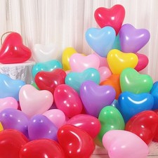 100 X 10" ? HEART BALLOONS LOVE BALOONS Wedding Party Valentine Birthday PARTY