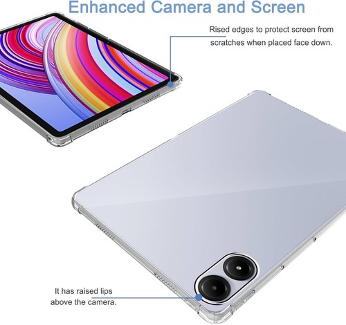 Case For Xiaomi Poco Pad 12.1'' 2025 Clear Silicone Shockproof Gel Cover +Glass - 第 5/14 張圖片
