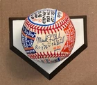 Mark Fidrych Signed OAL Baseball, VCBC SuperStats Hand Painted, JSA, Tigers