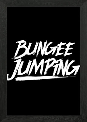 Bungee Jumping Framed Wall Art Poster Canvas Print Picture