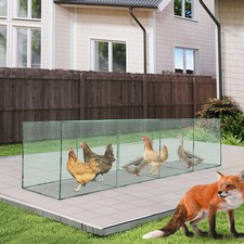 Large Metal Chicken Coop,Walk-in Hen House w/Cover,Poultry Cage,Chicken Run Yard