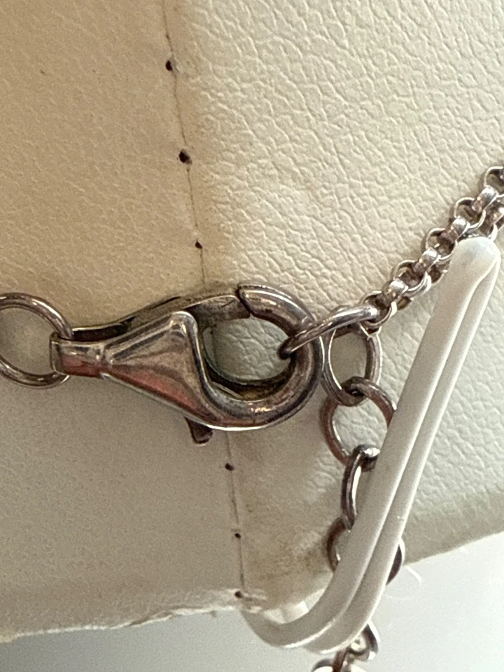 Double Strand Labradorite Necklace Sterling Silver 925 Gemstone Pendant Layered - Imagem 4 de 4