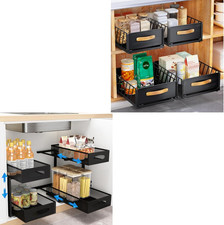 1PC Pull Out Cabinet Organizer Fixed with Adhesive Nano Film 1Pc under Sink Orga