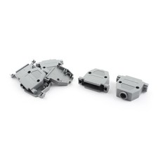 5 Pcs 10mm Gray Plastic Hood Cover Cap for DB25 D-SUB 25-Pin Connector