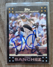 Freddy Sanchez Signed 2007 Topps Baseball Card Giants Pirates #140