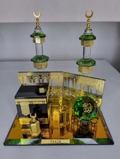 PREMIUM QUALITY: Crystal Glass Kaaba Islamic Ornament Ramadan/Eid Gift In Box