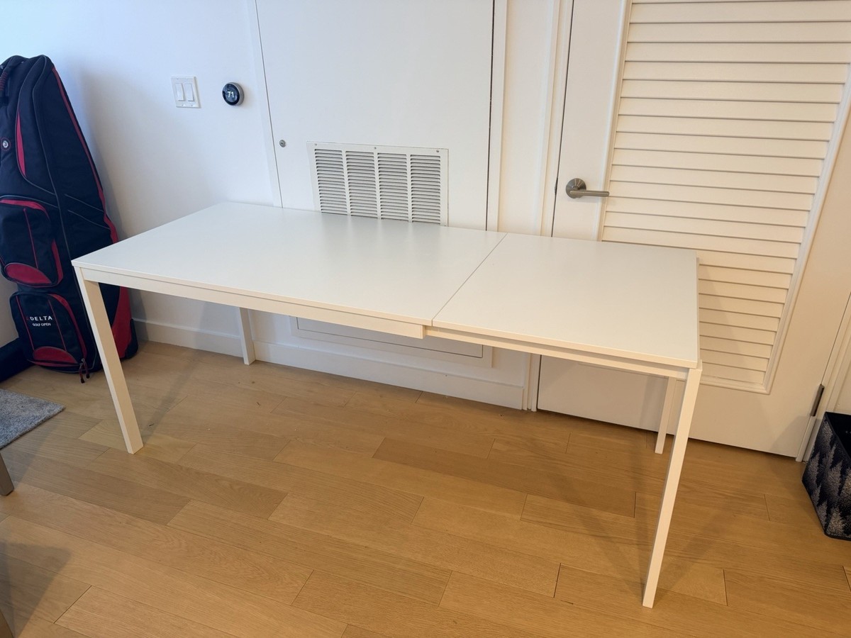 IKEA MELLTORP ダイニングテーブル ホワイト IKEA MELLTORP Extendable White Rectangular Dining Table | eBay