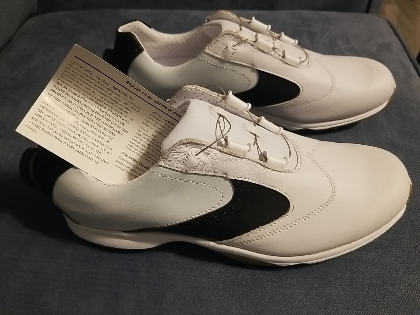 FootJoy Golf Shoes Womens Sz 9.5 EmBody Black White Boa Lace  NEW