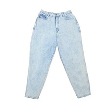 Vintage 80s Stefano light stonewash blue denim high rise mom jeans 30"
