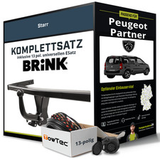 Für PEUGEOT Partner Version L1 Anhängerkupplung starr +eSatz 13pol uni 11- NEU