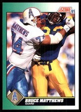 Bruce Matthews 1991 Score #242 Oilers NFL READ FREE SHIPPING AutographDen