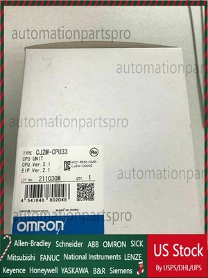Omron CJ2M-CPU33 CPU Unit PLC MODULE New In Box Fast Shipping