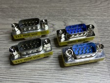 4 PCS DB9 9-Pin Gold Serial Male to Male Mini Gender Changer Coupler Adapter