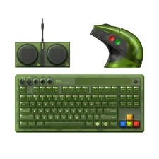 8BitDo Retro 87 Wireless Mechanical Keyboard Mouse Set Xbox Edition Clear Green