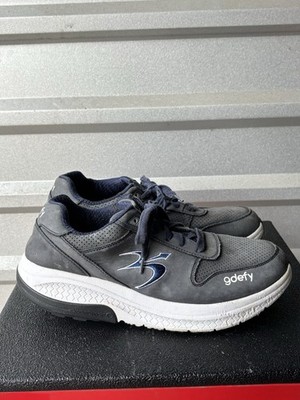 Size 12- Men s Gdefy Gravity Defyer Suede Walking Shoes Orion Gray Comfort
