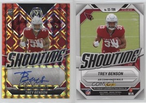 2024 Panini Mosaic Choice Fusion Red & Yellow Prizm Trey Benson Rookie Auto RC