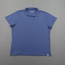 Marine Layer Polo Shirt Mens XL Blue Weekend Sport Pullover Soft Knit Split Neck