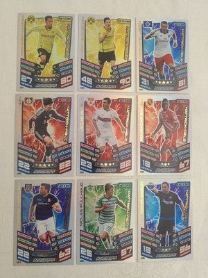 Match Attax Extra 13/14 Alle 9 Hattrick Held Set Full Komplett 2013/2014