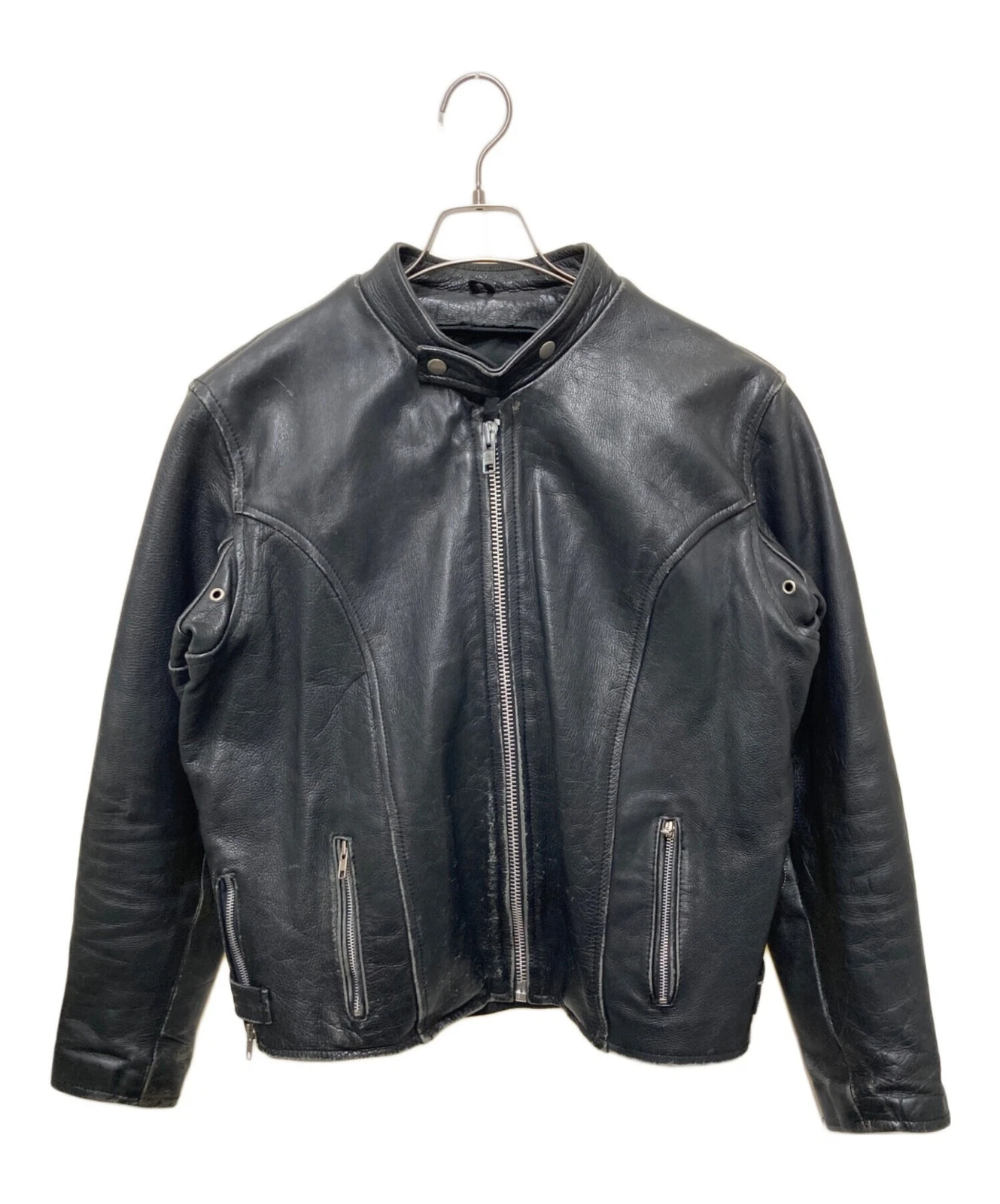 Single Riders Leather Jacket Men's Size XL Black - product detail image 1