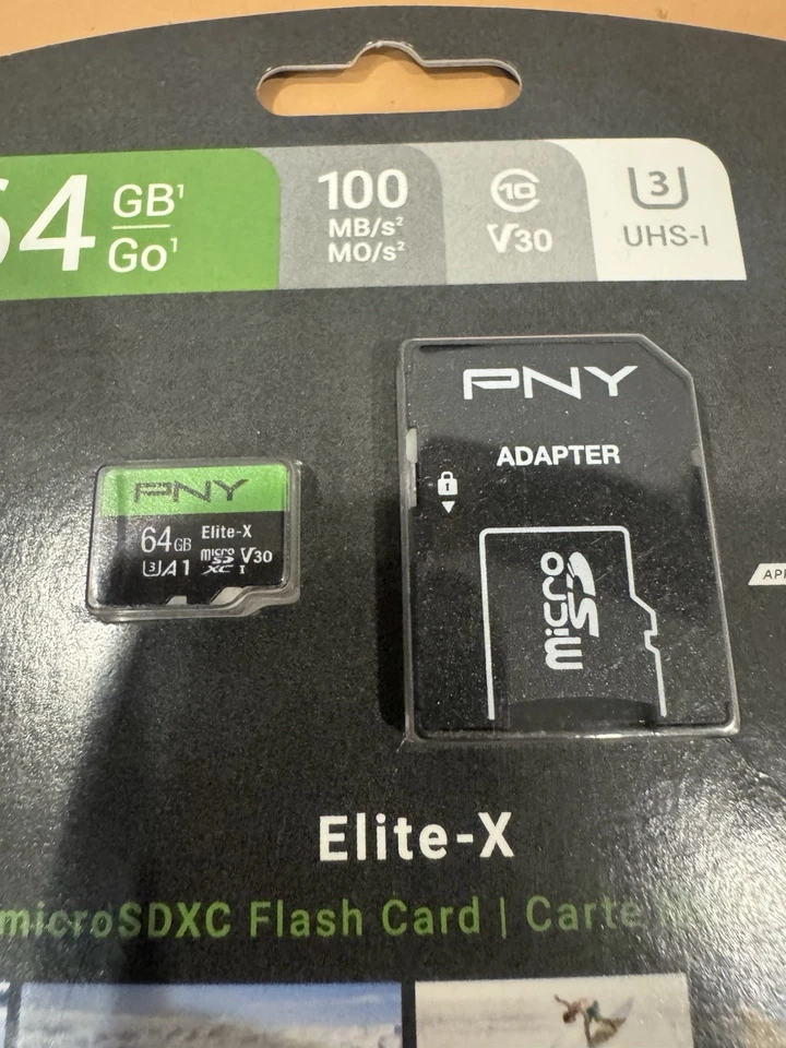 PNY 64GB Micro SD Card With SD Card Adapter (microSDXC) - Brand New - Image 2 of 2