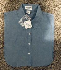 Accessory Crossing Blue Denim Dickey Collar NWT One Size Button-Up Layering