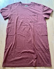 Madewell Womens Large Red Cotton Pocket Tee Dress Short Sleeve Mini