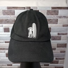 Johnnie-O Hat Cap Black Surfer Logo Embroidered Mens Baseball Adjustable Back